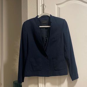 Navy Banana Republic cropped blazer